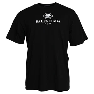 Camiseta BALENCIAGA Negra Algodón Logo Estampado Cuello Redondo Mangas Cortas s. XS 700usd - Imagen 1 de 9