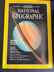 NATIONAL GEOGRAPHIC July 1981 SATURN Costa Rica GUANACOS Buffalo Bill BOMBAY - Foto 1 di 1