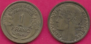 FRANKREICH 1 FRANC 1940 VZ MARIANNES KOPF LINKS MIT PHRYGISCHER MÜTZE VERZIERT mit - Bild 1 von 1