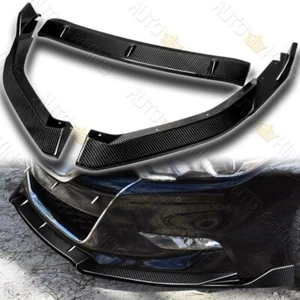 FOR 16-18 NISSAN MAXIMA GT-STYLE CARBON FIBER FRONT BUMPER SPLITTER SPOILER LIP - Foto 1 di 5