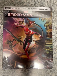 Spider-Man : No Way Home - SteelBook (4K UHD + Blu-Ray + Digital 2022) Brand New - Picture 1 of 2