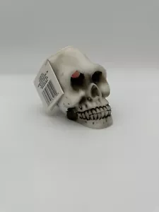 Bleeding Skull Candle NWT Gothic Halloween Decor White & Black - Picture 1 of 4
