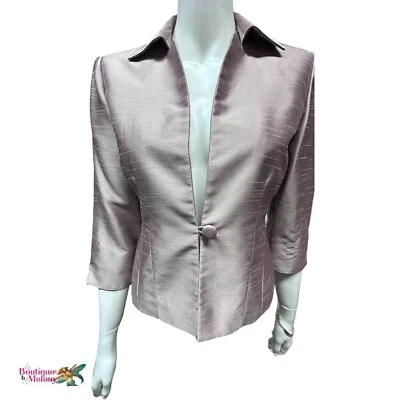 Jessica Howard Vintage Champagne Color ¾ Sleeve Dressy Jacket Size 4P - Image 1 of 4