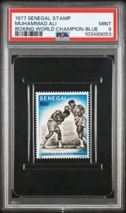 MUHAMMAD ALI - 1977 Senegal   Boxing World Champions Blue - PSA 9 Mint - Picture 1 of 2