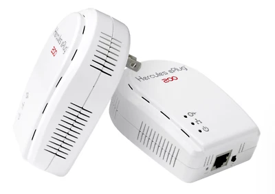 2X 200Mbps Hercules Homeplug Network Extender AV Powerline Adapter Kit Ethernet - Image 1 of 4