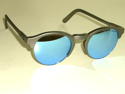 AUTHENTIC REVO REIGN RE 1066 BLUE MIRROR Matte Pewter/Grey Sunglasses 49-22 140 - Image 1 of 4