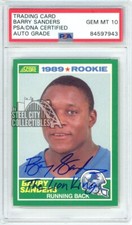 Barry Sanders 1989 Score Football Auto "Lion King" Rookie Card #257 PSA/DNA 10