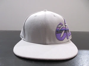 Nike Hat Cap Fitted Mens 7 3/8 Gray Purple Dunk 6.0 Skateboard Skate Baseball - Picture 1 of 8