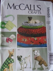 CRAFT SEWING PATTERN M6455 DOG BEDS LEASH CASE HARNESS VEST COATS SIZE S-XL - Picture 1 of 2