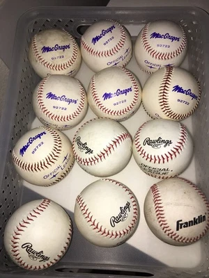 12 MacGregor Rawlings Official league cork rubber Baseball 9" 5 oz 92722 balls - Image 1 of 2