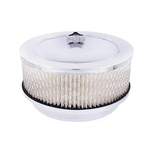 S1106 Chrome 6 ⅜ inch Air Cleaner Assembly, Low Profile, Die-Cast Chrome Plat... - Picture 1 of 8