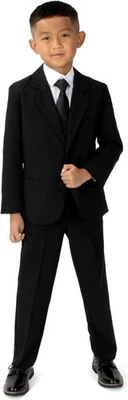 Formal Kids Toddler Boys Suit 5 pieces Set with Vest and Tie Size 2T-14 - Image 1 of 4