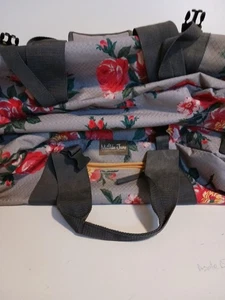 Matilda Jane Keep On Rolling Duffle Bag Gray Floral Luggage Overnight Carryon  - Picture 1 of 11
