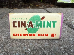 Vintage Warren's Cin-A-Mint Gum Full Sealed Pack - Picture 1 of 6