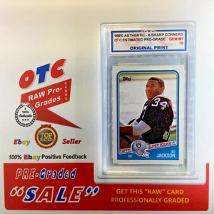 MUST SELL IN REAL TIME-NOW-1988 TOPPS #327 Bo Jackson RC PreGraded OTC 10 GEM Mt - Picture 1 of 6