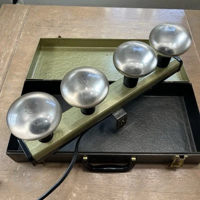 VTG 50s Mayfair Multi-Lite M/S 4-Bulb Light Bar Photography Movie Film w/ Case - Image 1 of 4