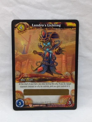 Wow Tcg Foil Landro's Lichling Elements Unused Loot Card 1/3 - Image 1 of 4