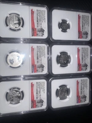 2017 S Silver Pf70 6 Piece Set - Image 1 of 4