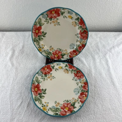 Juego de 2 Platos de Cena Flor Otoño Mujer Pioneer 2818DMT 10 1/4" Foto 1 de 4