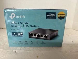 TP-LINK TL-SG1005P 5-PORT GIGABIT DESKTOP PoE+ SWITCH 65w - Picture 1 of 1
