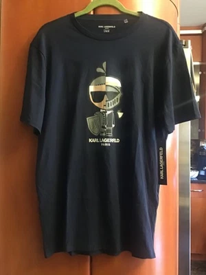 CAMISETA Karl LAGERFELD para hombre nueva con etiquetas. Color: azul, talla: grande, precio de venta sugerido por el fabricante: $59,00, 100 % algodón Foto 1 de 4