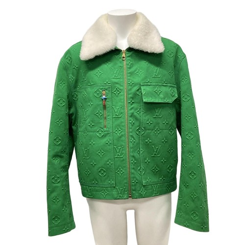 LOUIS VUITTON（LV） Blusa da lavoro originale LOUIS VUITTON monogramma in rilievo RM212 G98 HLA60W verde uomo