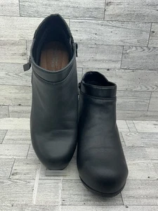 Rockport Works Shoes Womens Size 10W Leather Ankle Bootie Slip Resistant Zip - Picture 1 of 10