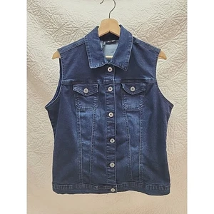 Ethyl Denim Womens Blue Jean Jacket Westerncore Size Medium 19x23 - Picture 1 of 7