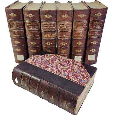 Petit Julleville French Literature History 1896-1899 Fine Antique Book 8 Vol Set - Image 1 of 4