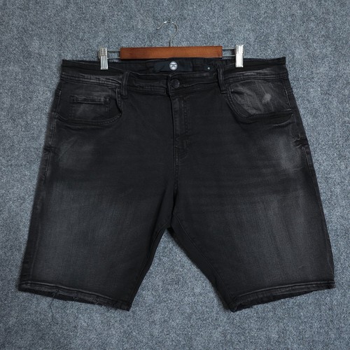 Jordan Craig pantaloncino jeans uomo 40 nero lavato leggero invecchiato denim elasticizzato Y2K