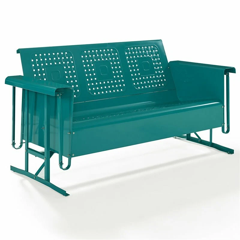 Crosley Furniture Bates Turquoise Steel Sofa Glider - Co1023-tu