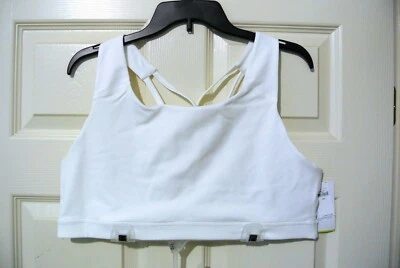 OLD NAVY ACTIVE MEDIUM SUPPORT WOMEN'S STRAPPY SPORTS BRA WHITE XXL NWT - Image 1 of 4