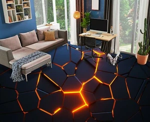 3D Red Crack 32RAIN06 Floor WallPaper Murals Wall Print Decal AJ Honey - Picture 1 of 5