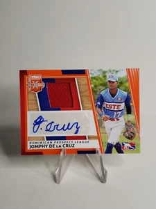 2022 Elite Extra Edition Auto Relic /149 Jomphy De La Cruz Dominican Prospect - Picture 1 of 3