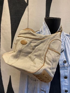 Designer TODS vintage canvas shoulder bag - Picture 1 of 8