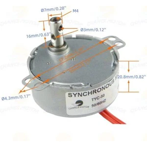 Electric Mini Gear Motor Slow Speed TYC-50 28-33r/min CW/CCW Synchronous Motor A - Picture 1 of 4