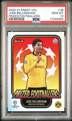 2020 Topps Finest UCL Prized Footballers Jude Bellingham #JB RC Rookie PSA 10 - Image 1 of 2