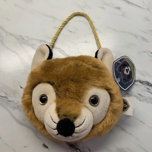 Wild Animal Adventure Plush Fox Purse Zipper Closure Plastic Eyes - Picture 1 of 11