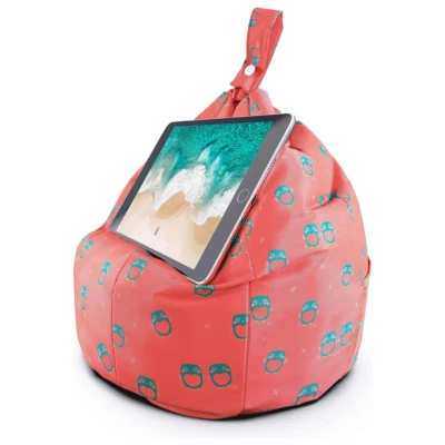 Soft Tablet Cushion Stand Pink Owl for Kids iPad Kindle Samsung Tab up to 12.9" - Image 1 of 4