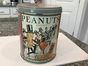 VINTAGE RARE EDICIÓN LIMITADA MACETAS GRISES CACAHUETES LATA - Imagen 1 de 5