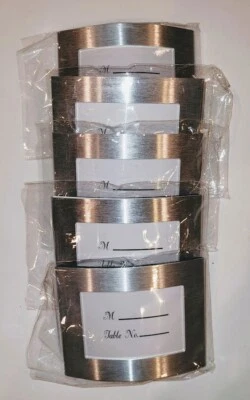 5 marcos de números de mesa con marco curvo plateado NUEVO boda fiesta cumpleaños Foto 1 de 4