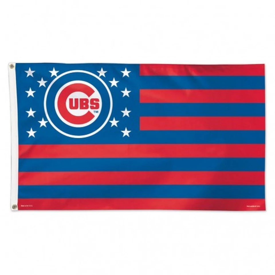 Chicago Cubs Stars and Stripes 3x5 House Flag [NEW] MLB Sign Fan Wall Man Cave - Image 1 of 1