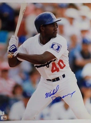 Foto autografiada 8x10 firmada por Mike Devereaux Dodgers MLB 17H  Foto 1 de 2
