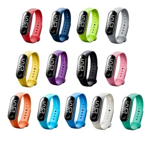 New Watch Digital LED Sport Wrist Watch Unisex Boys Girls Kids Mens Women Gift - Picture 1 of 24