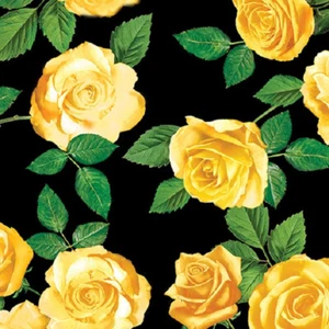 BENARTEX#"14509 12"YELLOW ROSE GARDEN"FLOWERS OF FRIENDSHIP" BTY - Picture 1 of 1