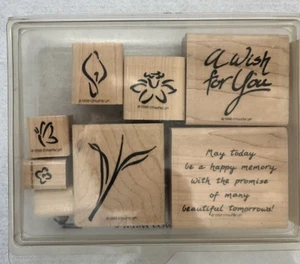 Stampin' Up!  A Wish For You Holzmontage Set mit 8 Gummistempeln - Bild 1 von 2
