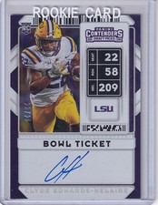 Clyde Edwards Helaire 2020 Contenders Draft Picks Bowl Ticket Rc On Card Auto 25