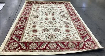 IVORY / RED 6'-0" x 9'-0" Flaw in Rug, Reduced Price 1172678668 LNH215A-6 - Image 1 of 3