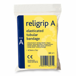 RELIGRIP ELASTICATED TUBULAR BANDAGE size A (width 4.5cm) 1 metre in length