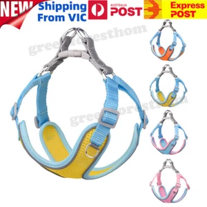 Dog Harness Leash Pet Cat No Pull Adjustable Breathable Reflective Outdoor Vest - Picture 1 of 17